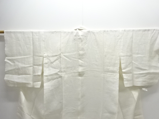  アンティーク　本麻透かし織　流水模様長襦袢